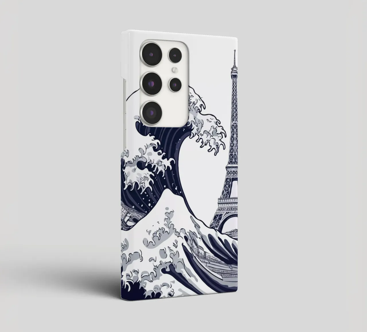 Great Wave & Eiffel Tower cover samsung da edsonramosart