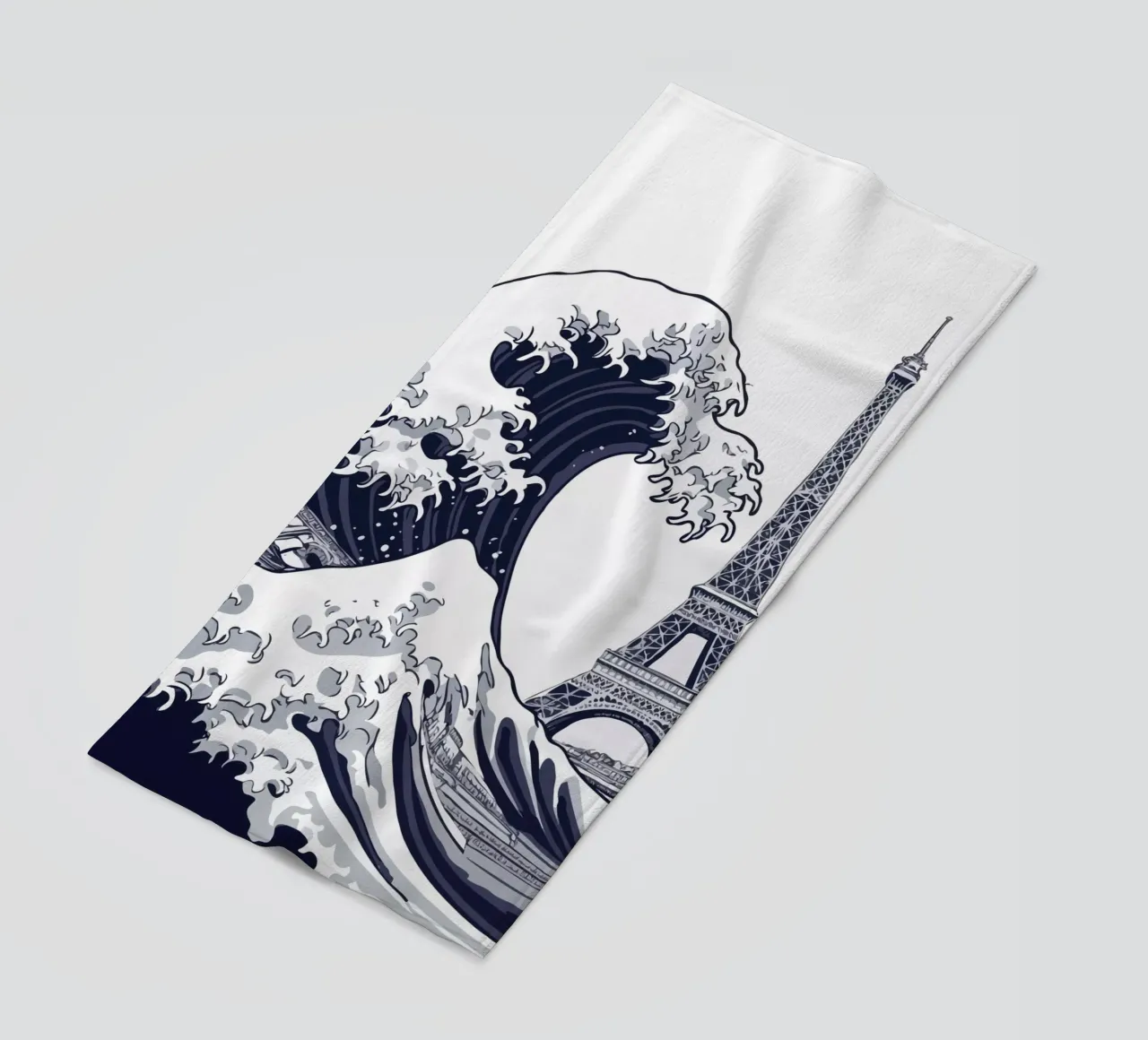 Great Wave & Eiffel Tower telo mare da edsonramosart
