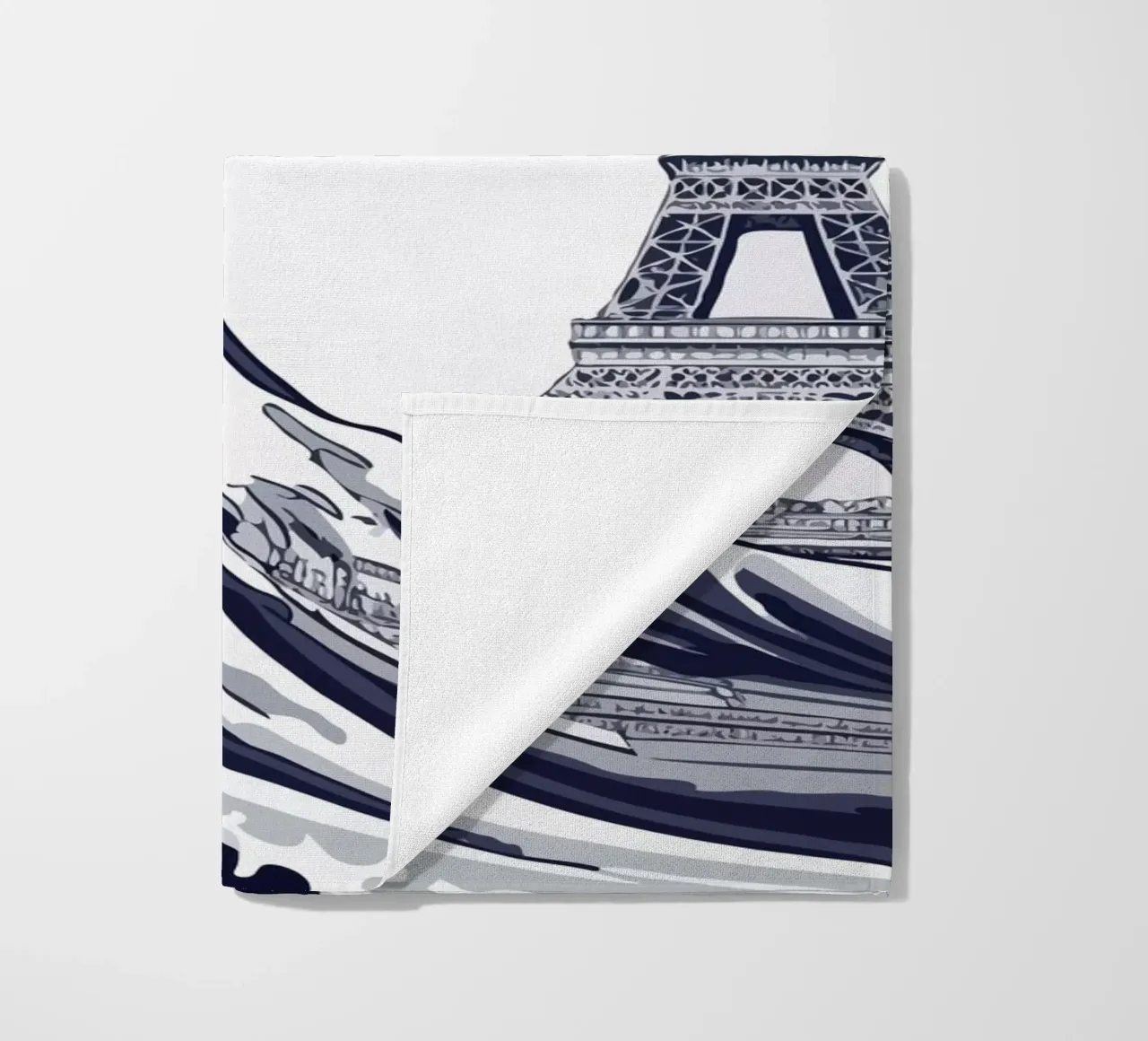 Great Wave & Eiffel Tower telo mare da edsonramosart