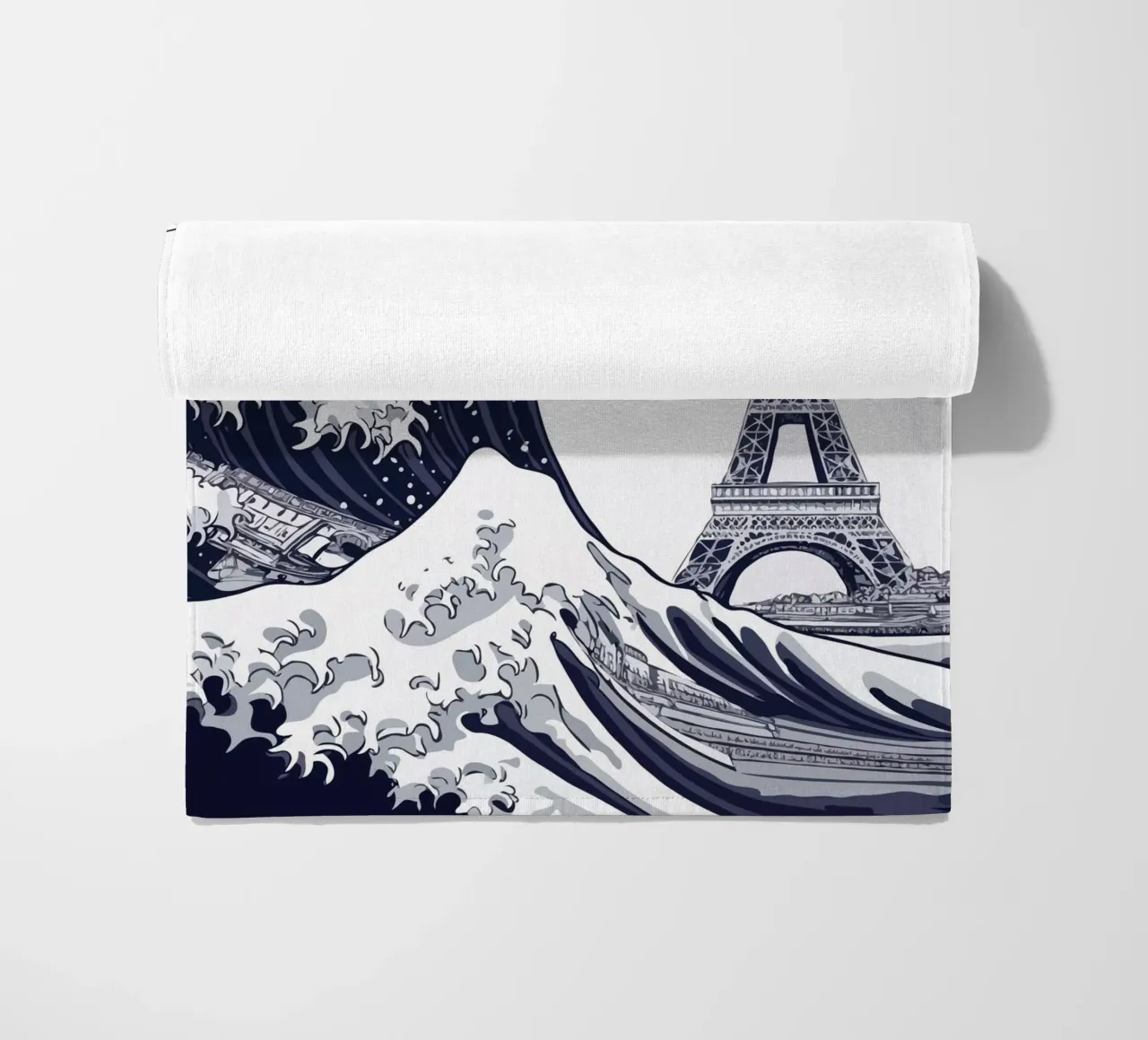 Great Wave & Eiffel Tower telo mare da edsonramosart