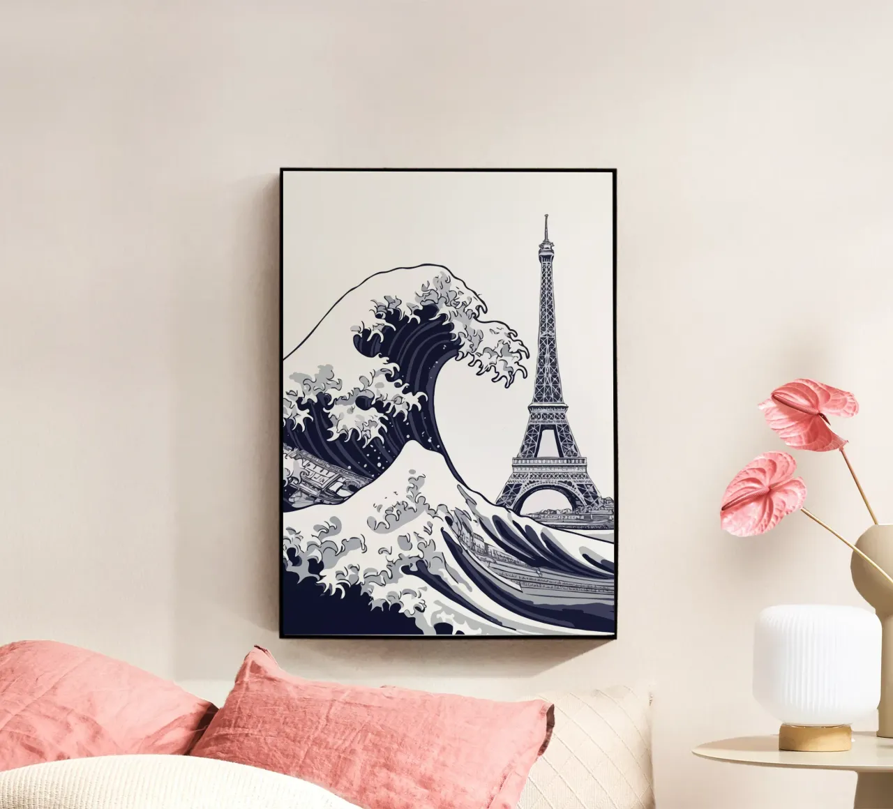 Great Wave & Eiffel Tower plexiglass da edsonramosart