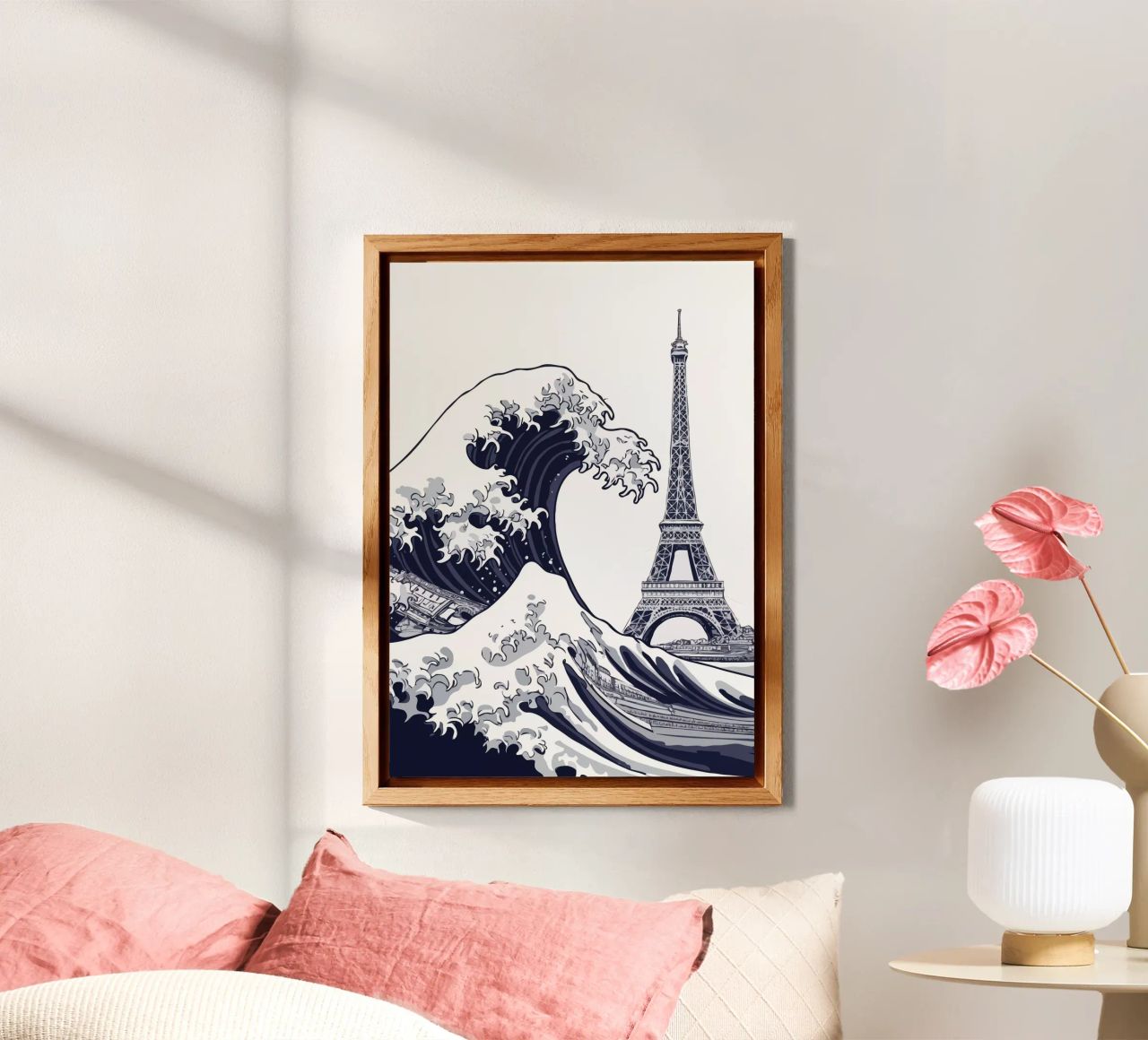 Great Wave & Eiffel Tower alluminio dibond da edsonramosart