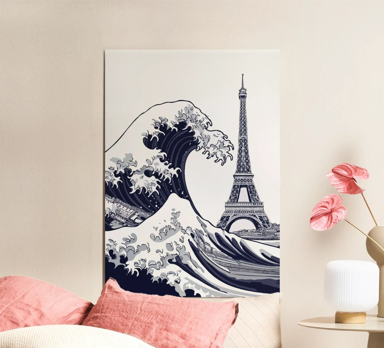 Great Wave & Eiffel Tower alluminio dibond da edsonramosart