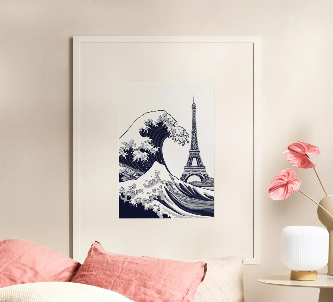Great Wave & Eiffel Tower poster da edsonramosart