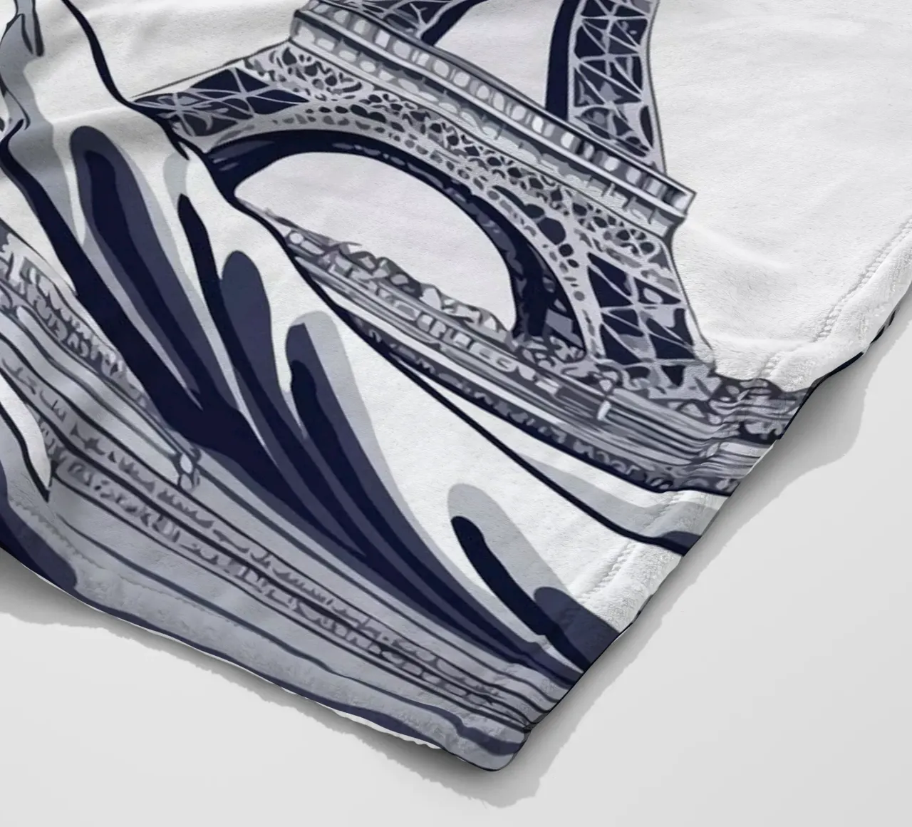Great Wave & Eiffel Tower coperta in pile da edsonramosart