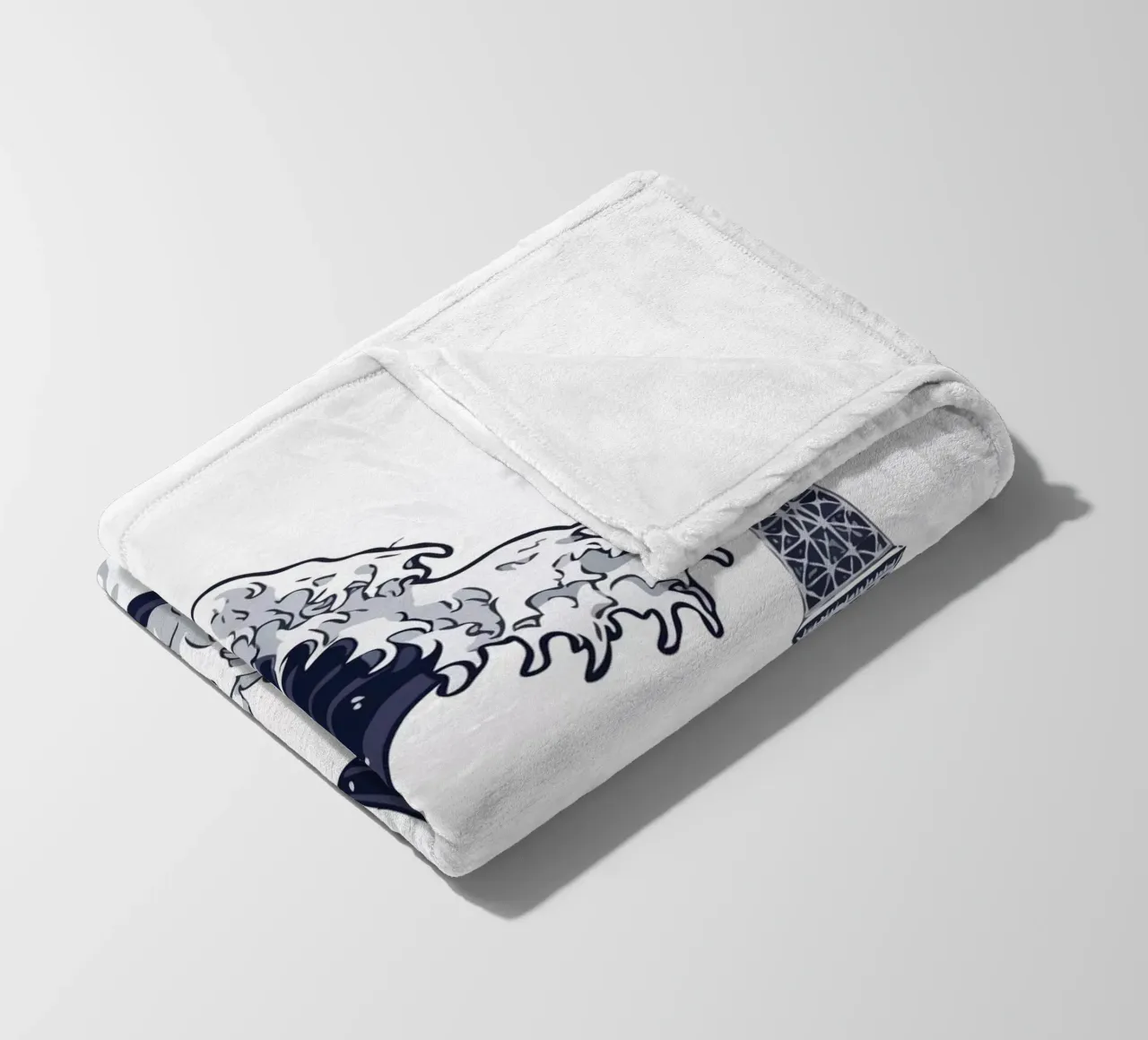 Great Wave & Eiffel Tower coperta in pile da edsonramosart
