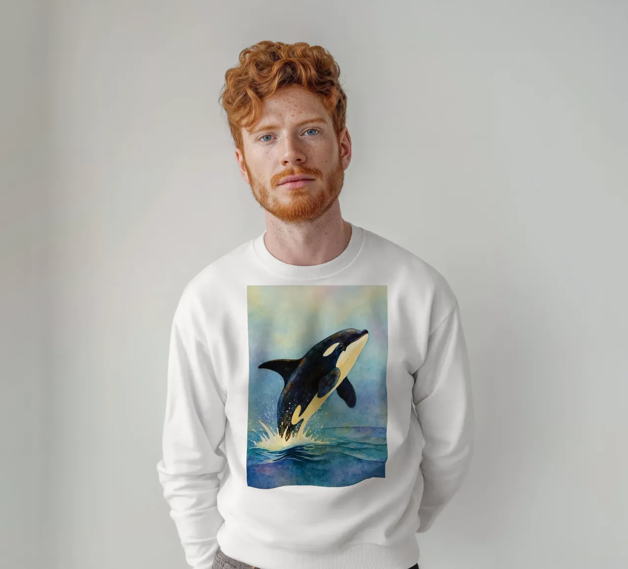 Delphin abstrakte Zeichnung Sweatshirt von bougenfille