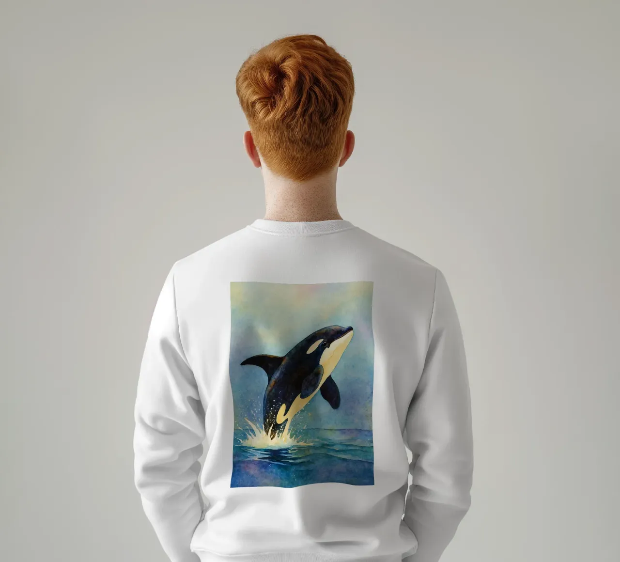 Delphin abstrakte Zeichnung Sweatshirt von bougenfille