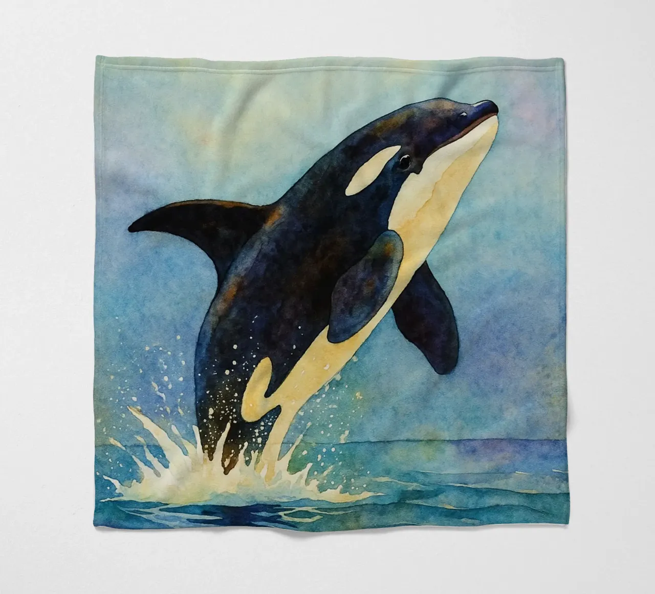 Delphin abstrakte Zeichnung Fleecedecke von bougenfille