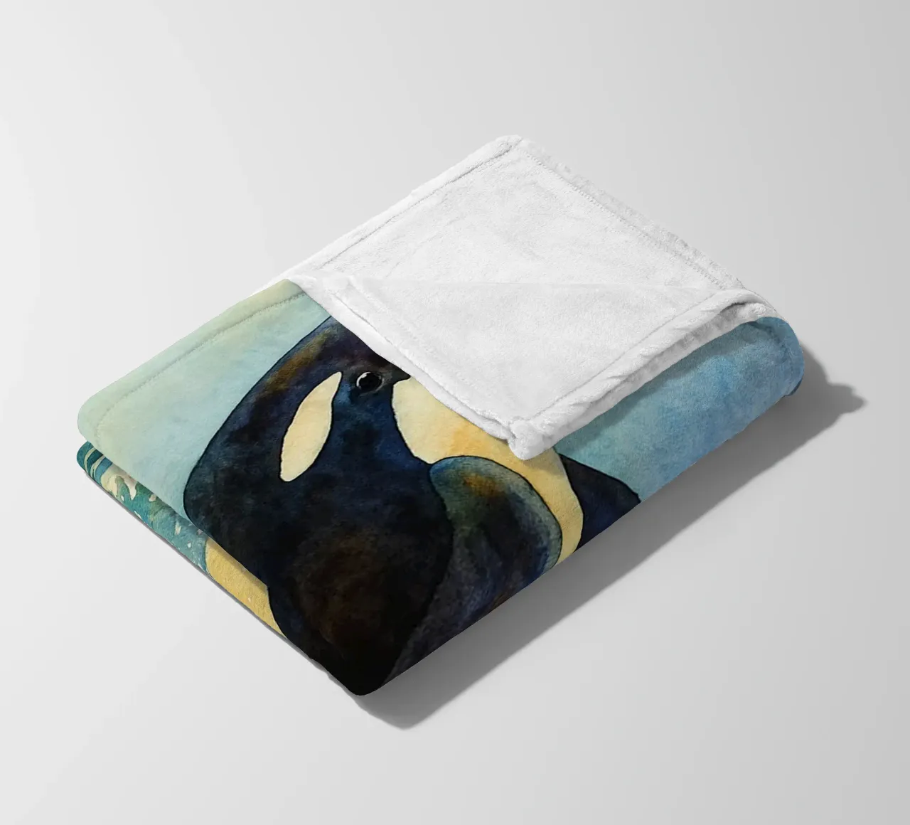 Delphin abstrakte Zeichnung Fleecedecke von bougenfille