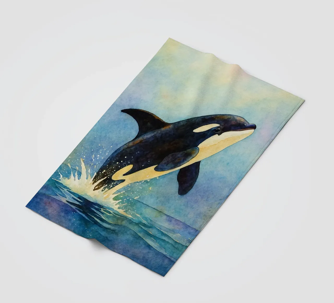Delphin abstrakte Zeichnung Fleecedecke von bougenfille