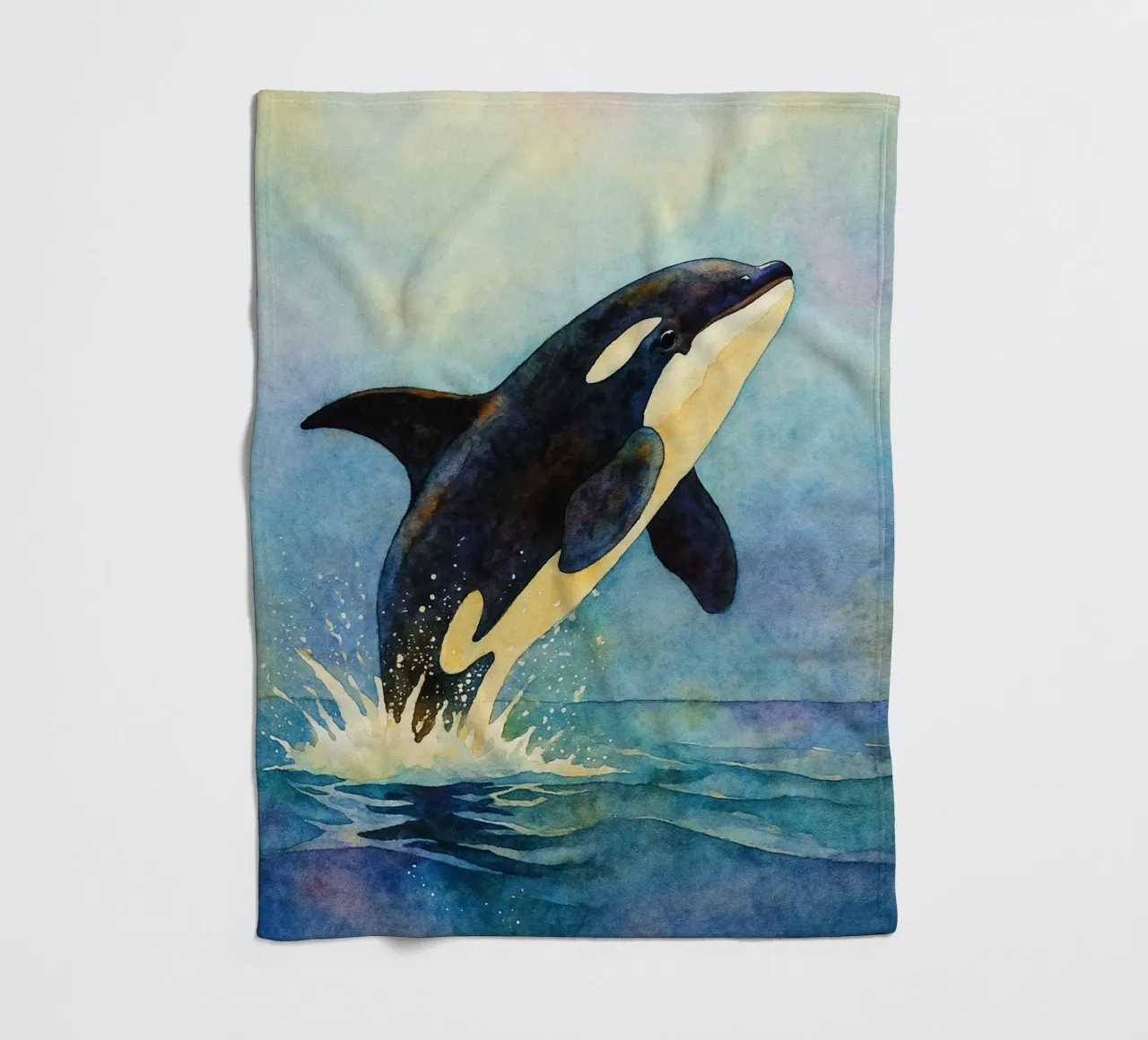 Delphin abstrakte Zeichnung Fleecedecke von bougenfille