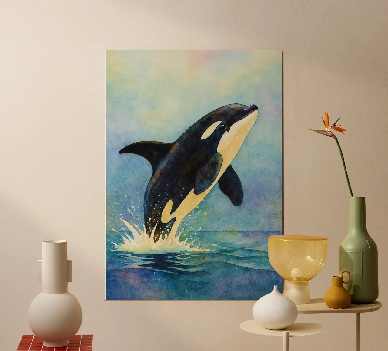 Delphin abstrakte Zeichnung Hahnemühle von bougenfille