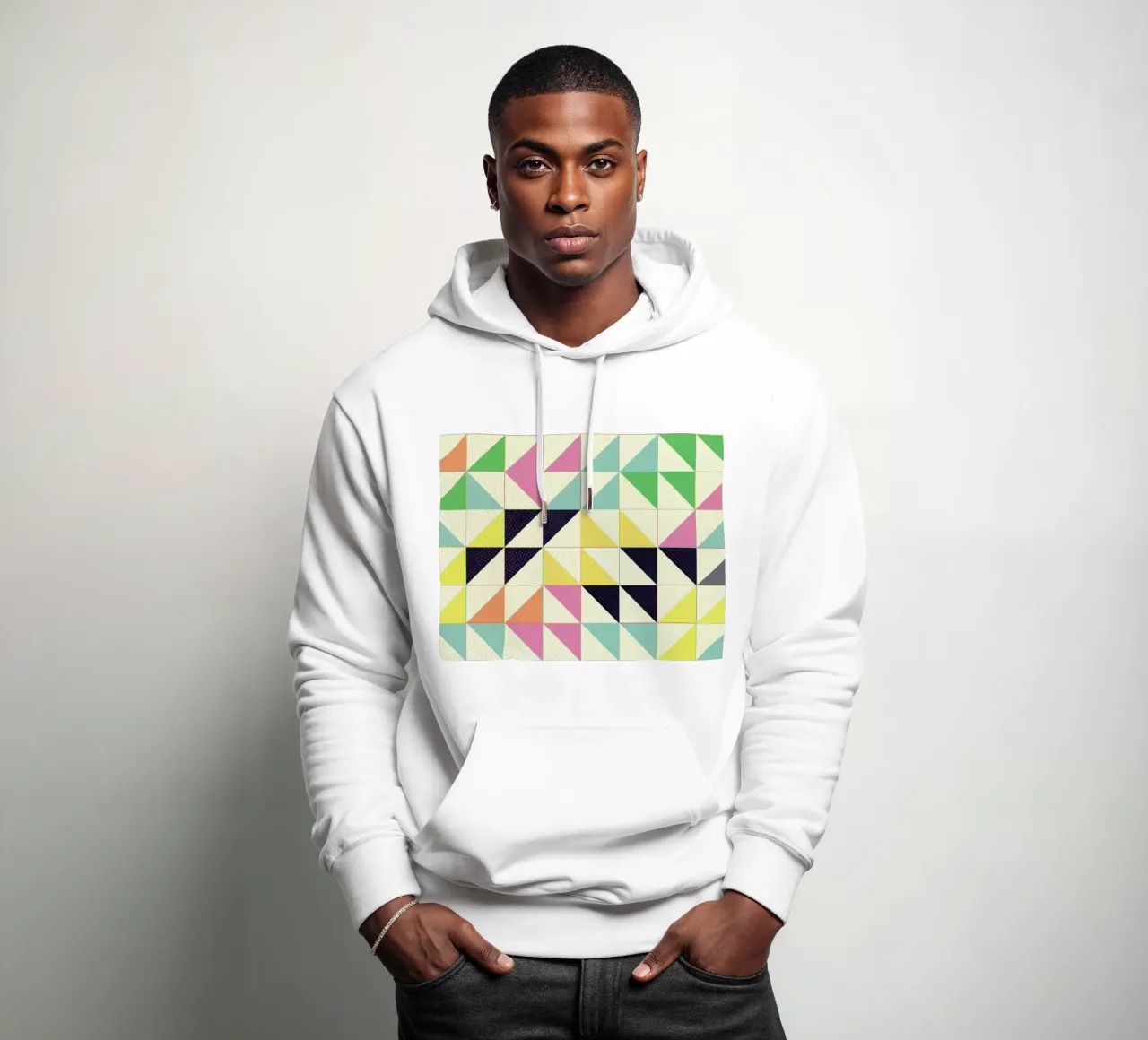 Triángulos y cuadrados I sudadera con capucha de Metron