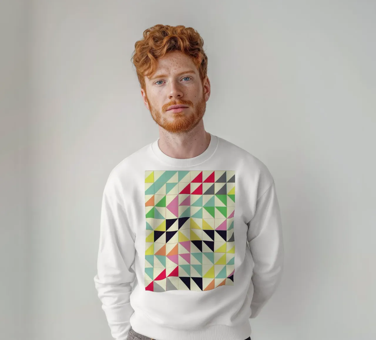 Triangles and Squares I sweatshirt by Metron
