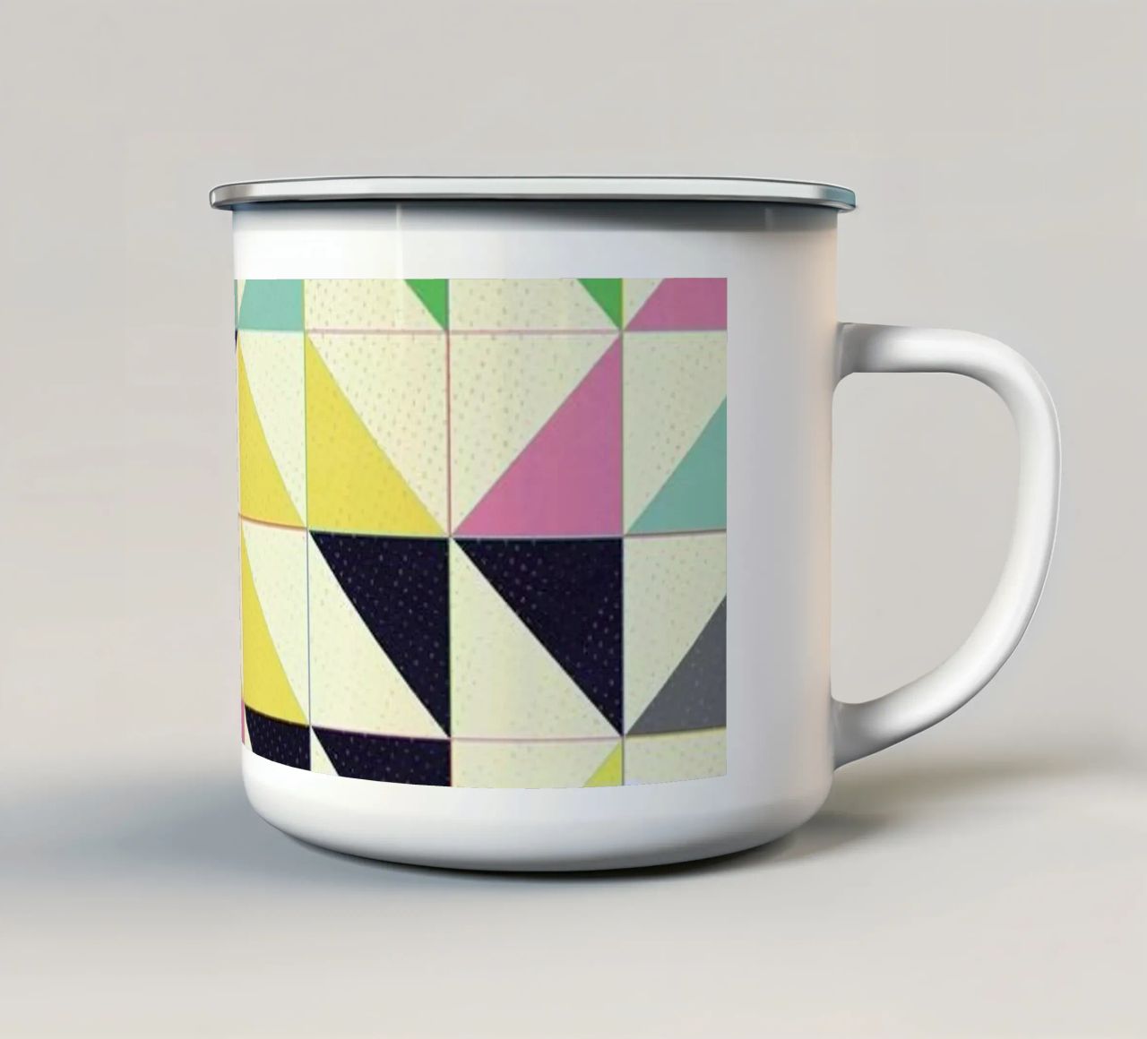 Triangoli e quadrati I tazza in smalto da Metron