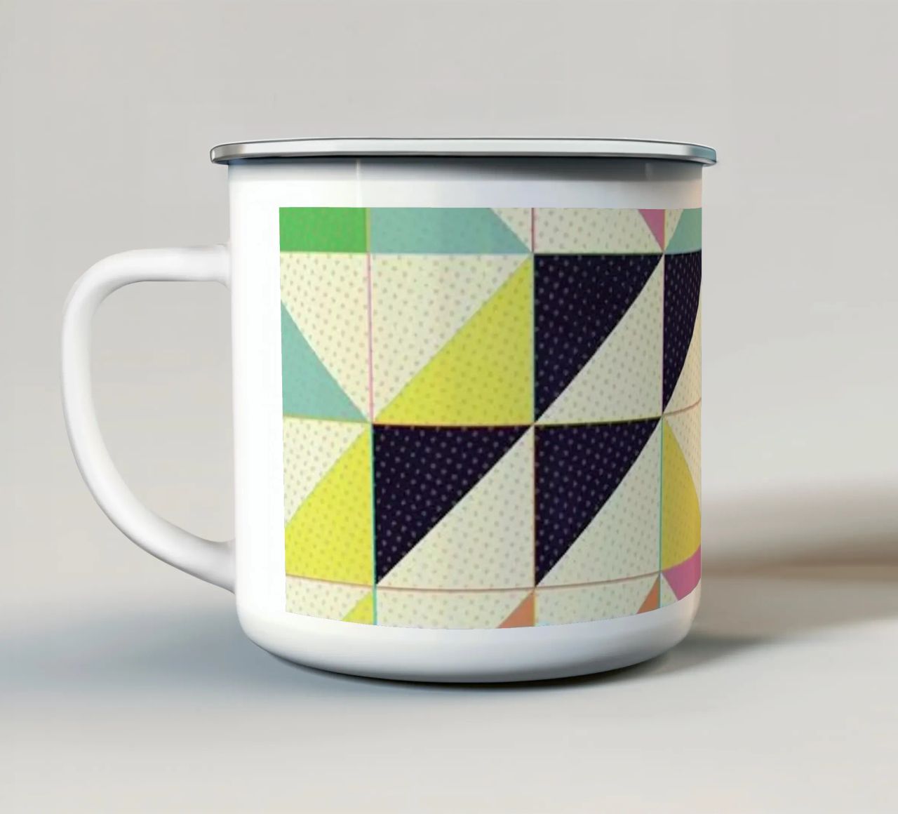Triangoli e quadrati I tazza in smalto da Metron