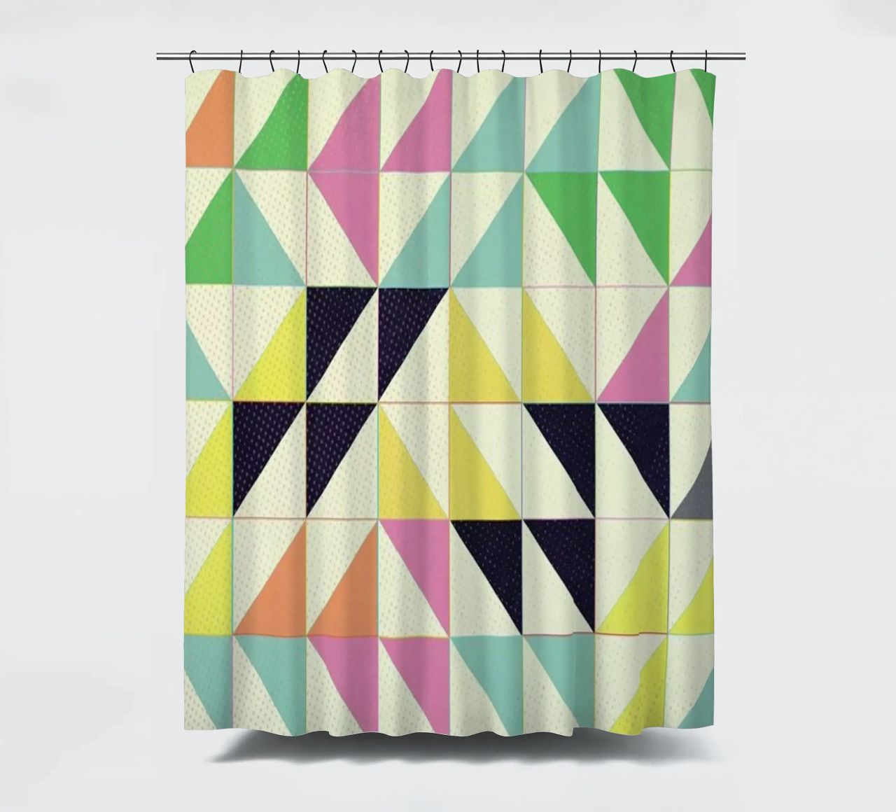 Triangles and Squares I shower curtain by Metron