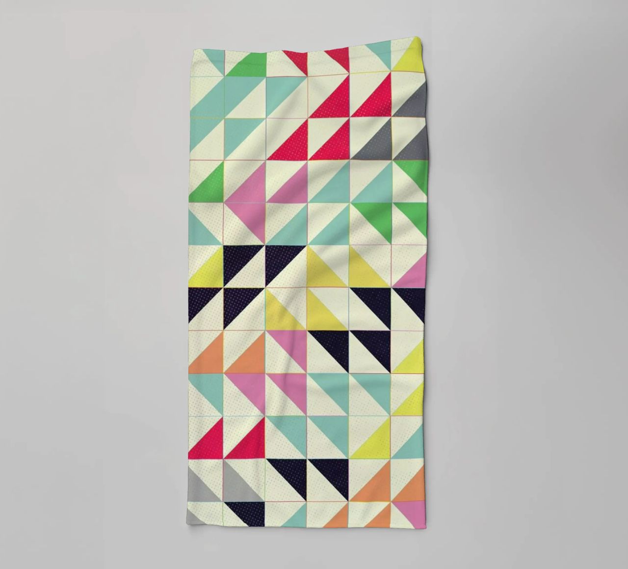 Triangles and Squares I towel by Metron