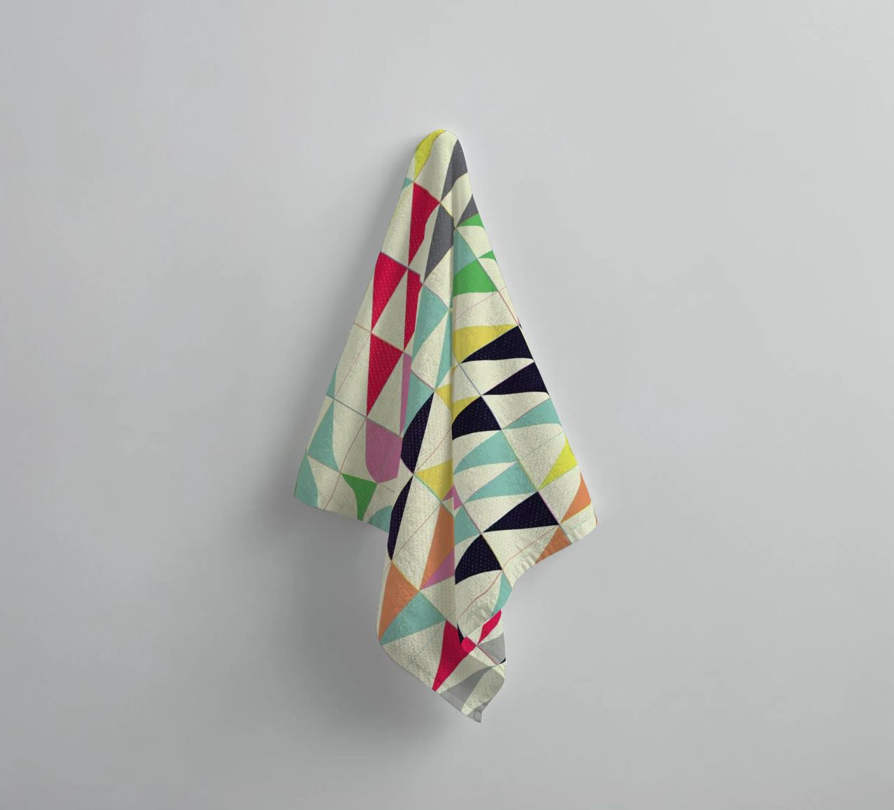 Triangles and Squares I towel by Metron