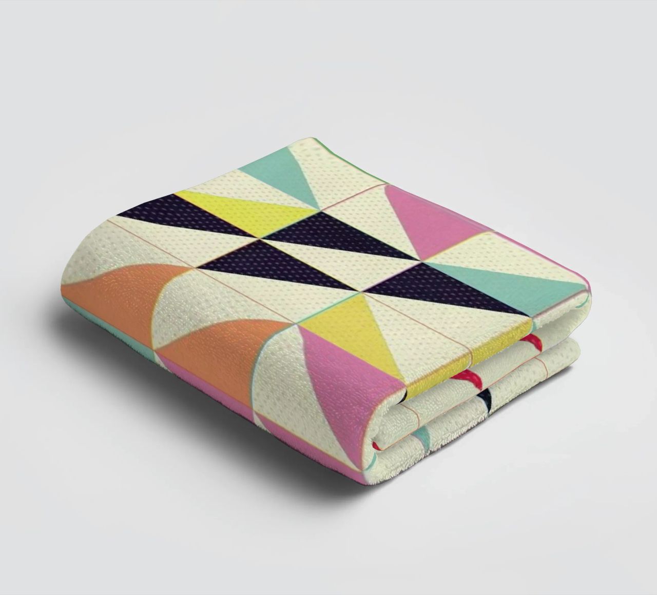 Triangles and Squares I towel by Metron