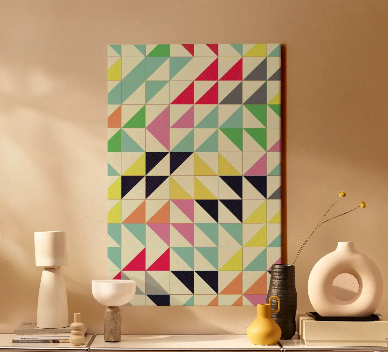 Triangles and Squares I canvas by Metron