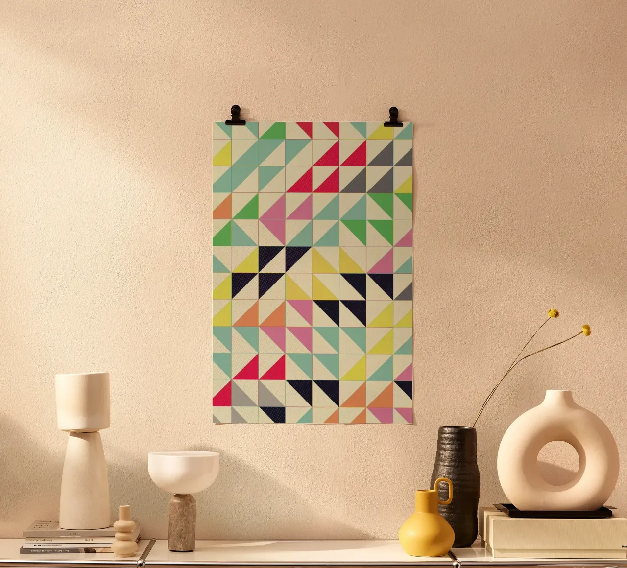 Triangoli e quadrati I carta hahnemühle da Metron
