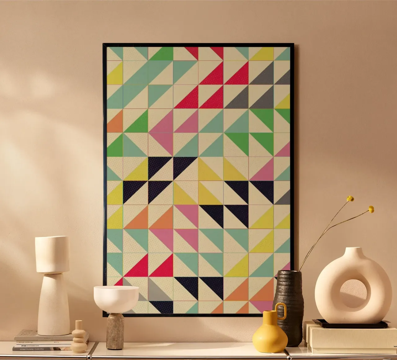 Triangoli e quadrati I carta hahnemühle da Metron