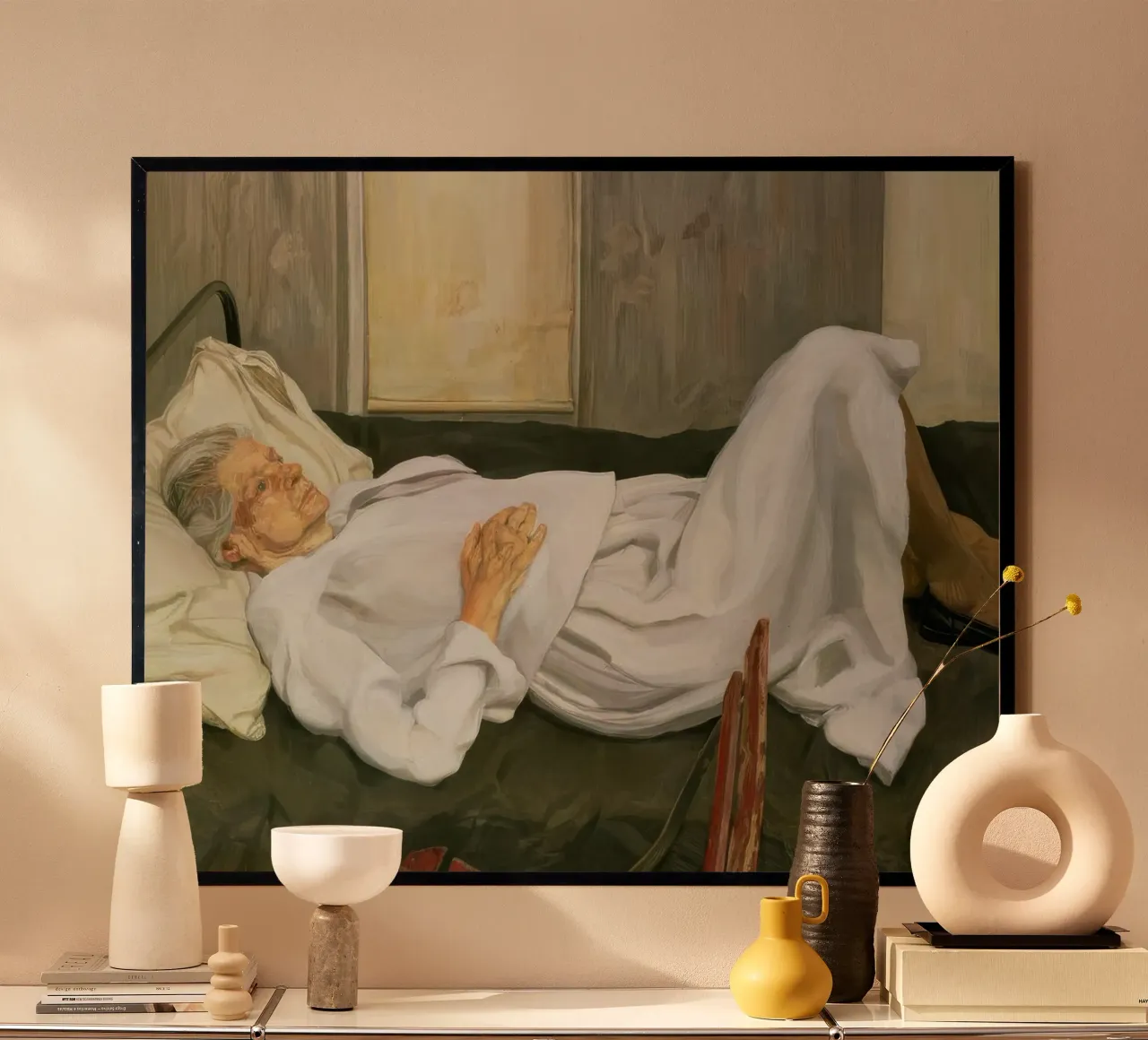 Lucian Freud - Die ruhende Mutter des Malers Hahnemühle von julyebayprint