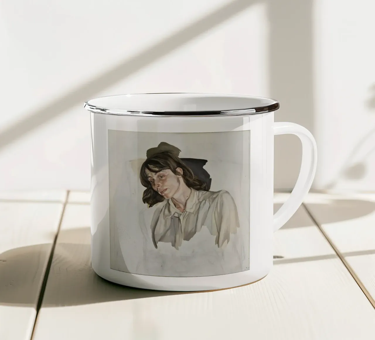 Ultimo retrato - Lucian Freud tazza in smalto da julyebayprint