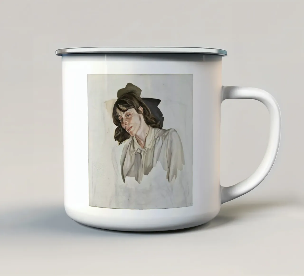 Ultimo retrato - Lucian Freud tazza in smalto da julyebayprint