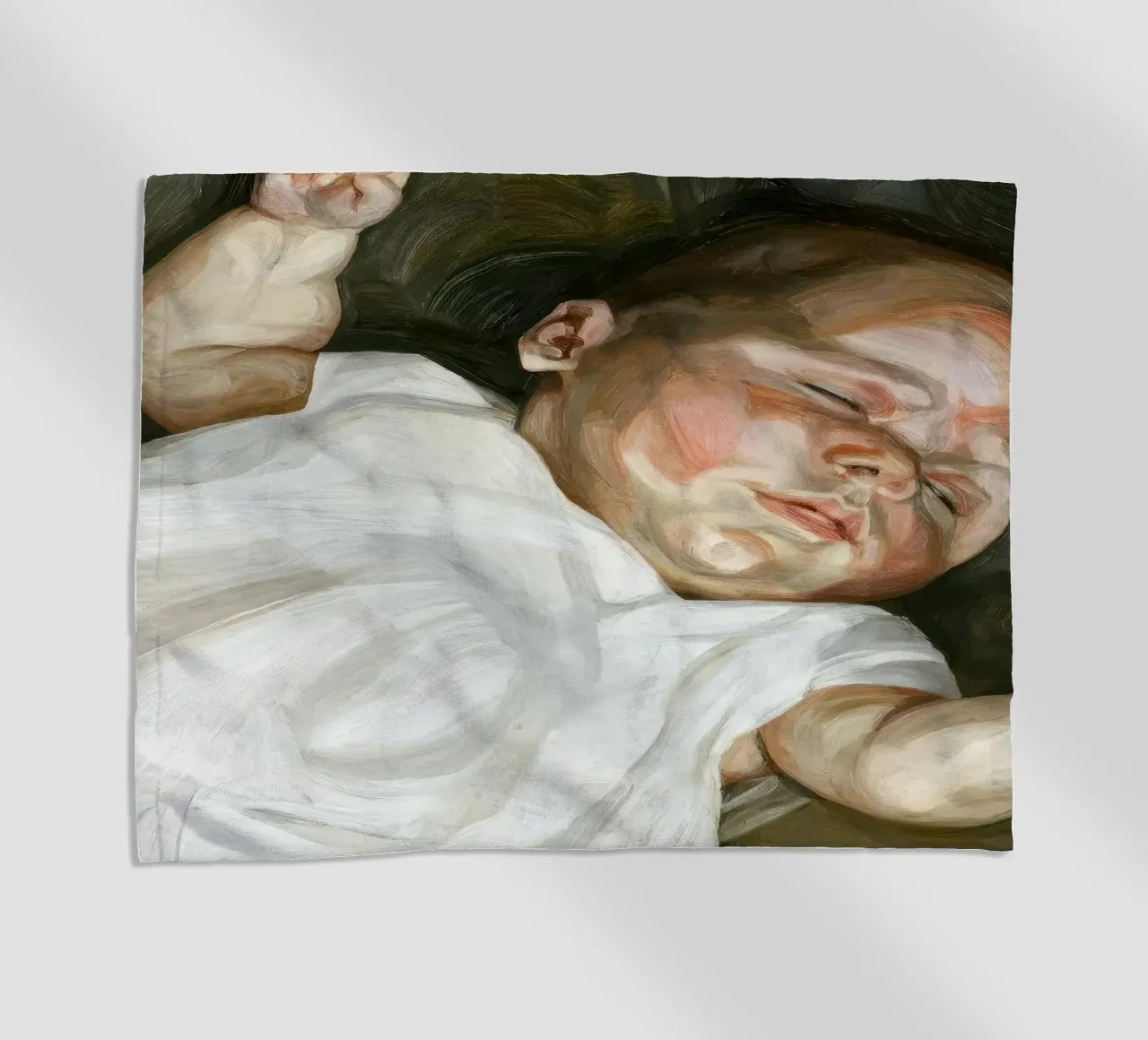 Poster di Lucian Freud Bambino su un divano verde telo mare da julyebayprint