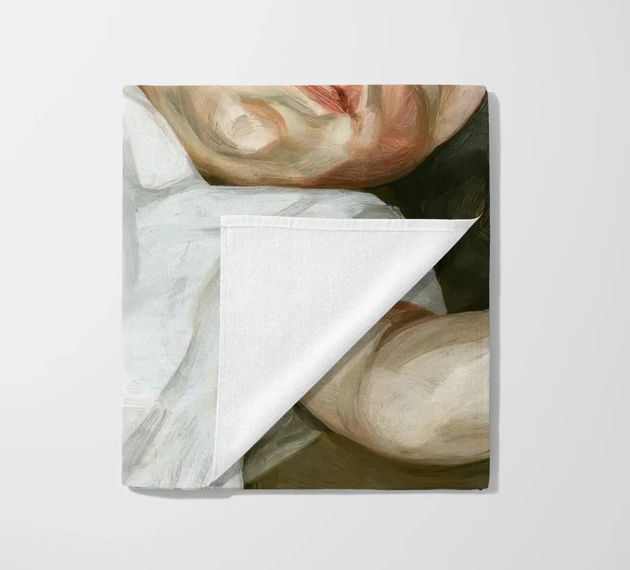 Poster di Lucian Freud Bambino su un divano verde telo mare da julyebayprint