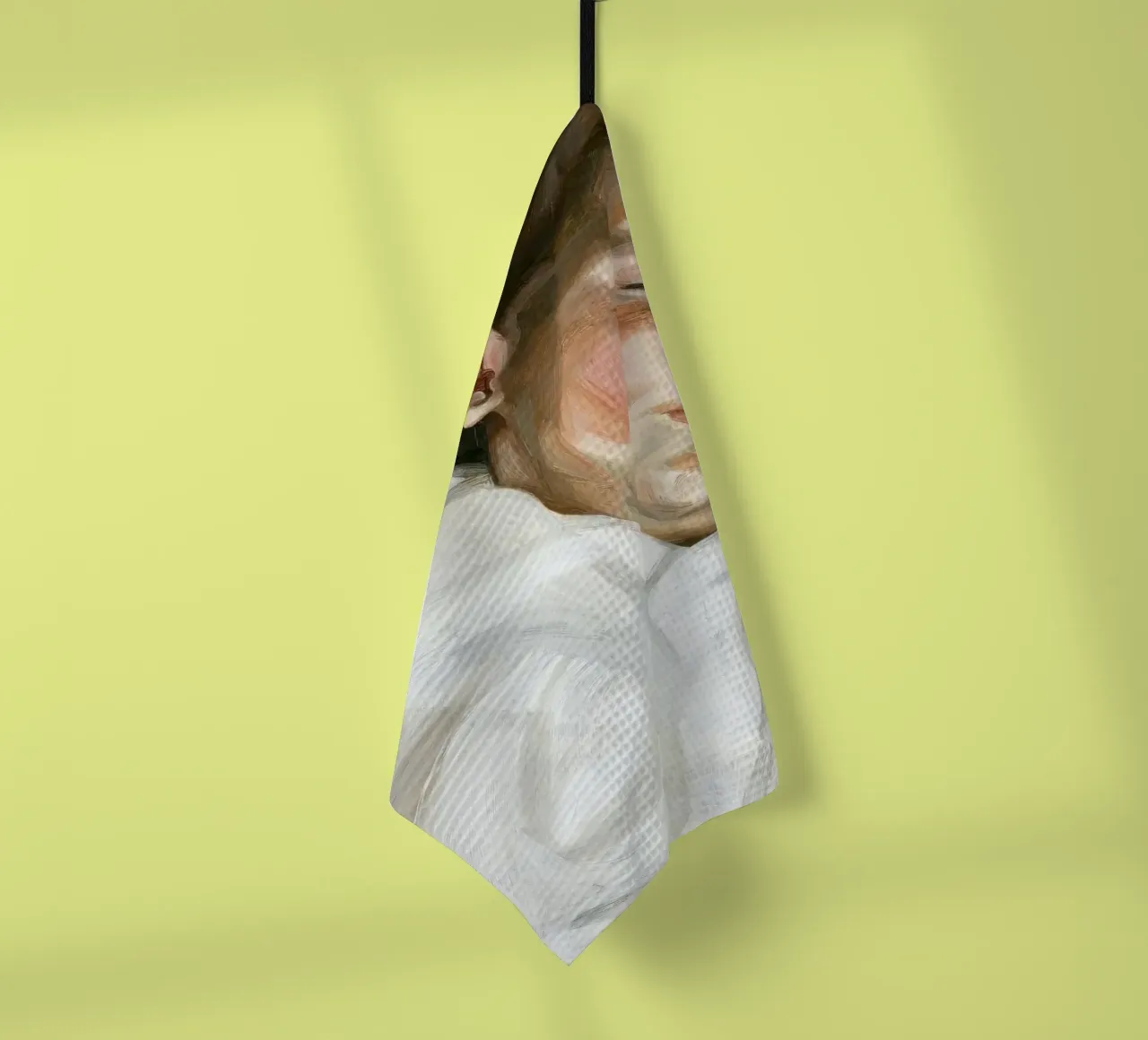 Poster de Lucian Freud Bébé sur un canapé vert torchon de julyebayprint