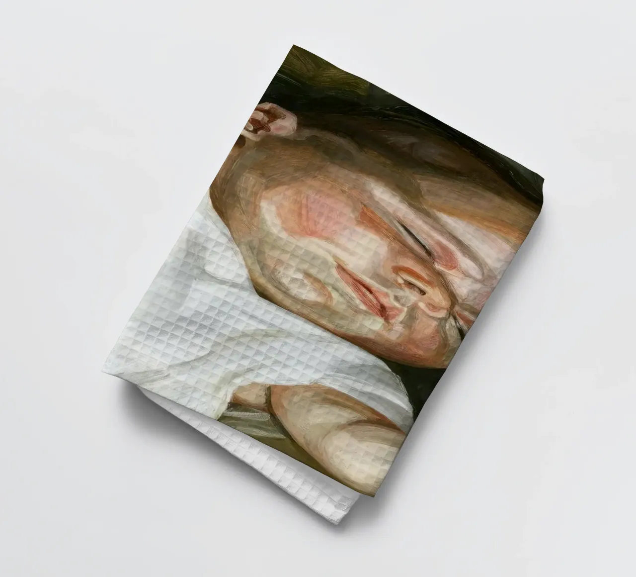 Poster de Lucian Freud Bébé sur un canapé vert torchon de julyebayprint