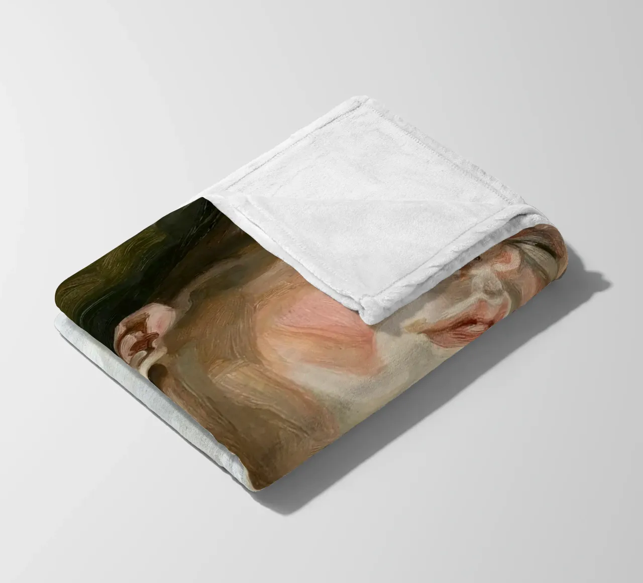 Poster di Lucian Freud Bambino su un divano verde coperta in pile da julyebayprint