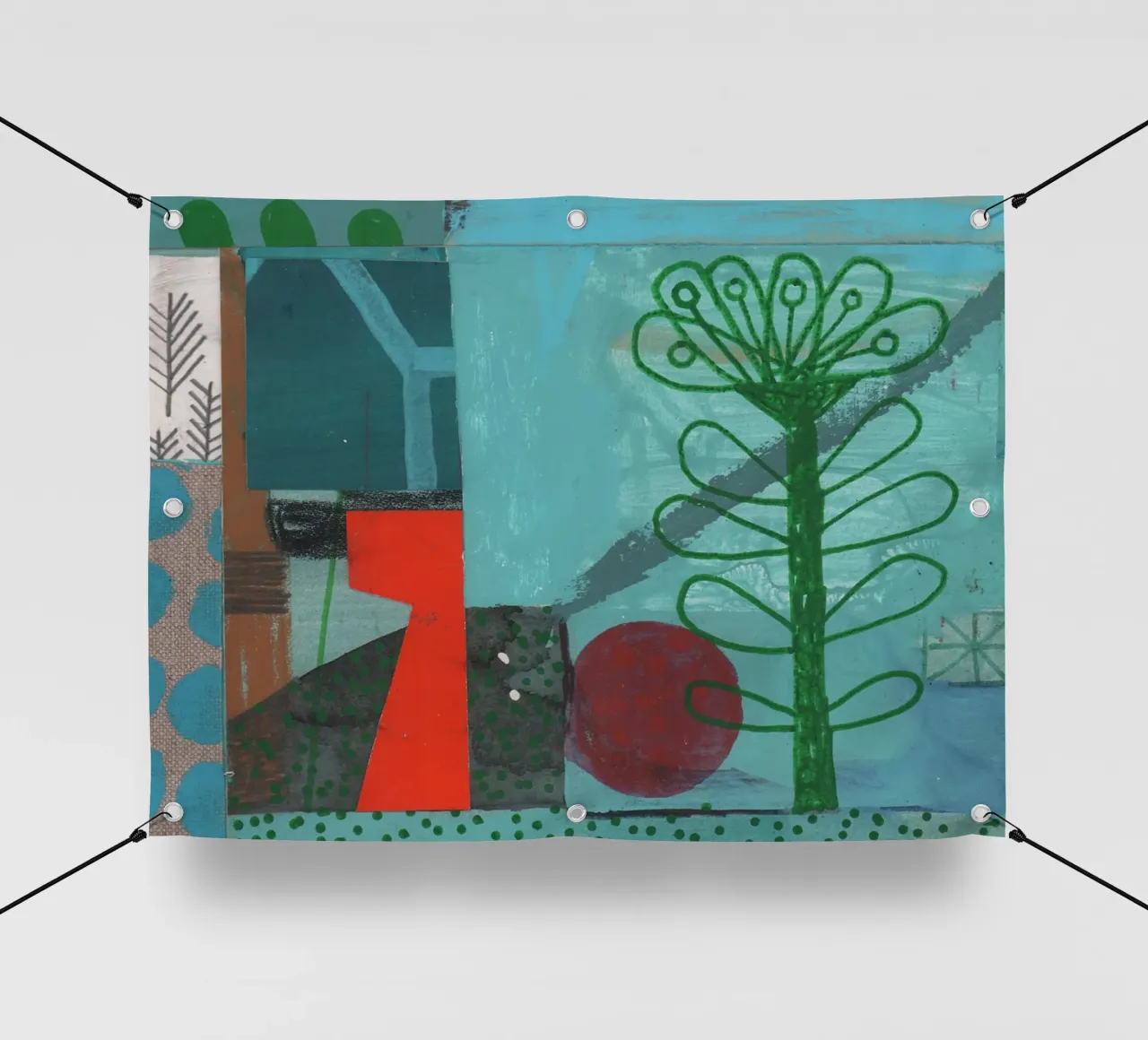 In fiore In fiore, 2023 telo in pvc da Stacey Stubbs