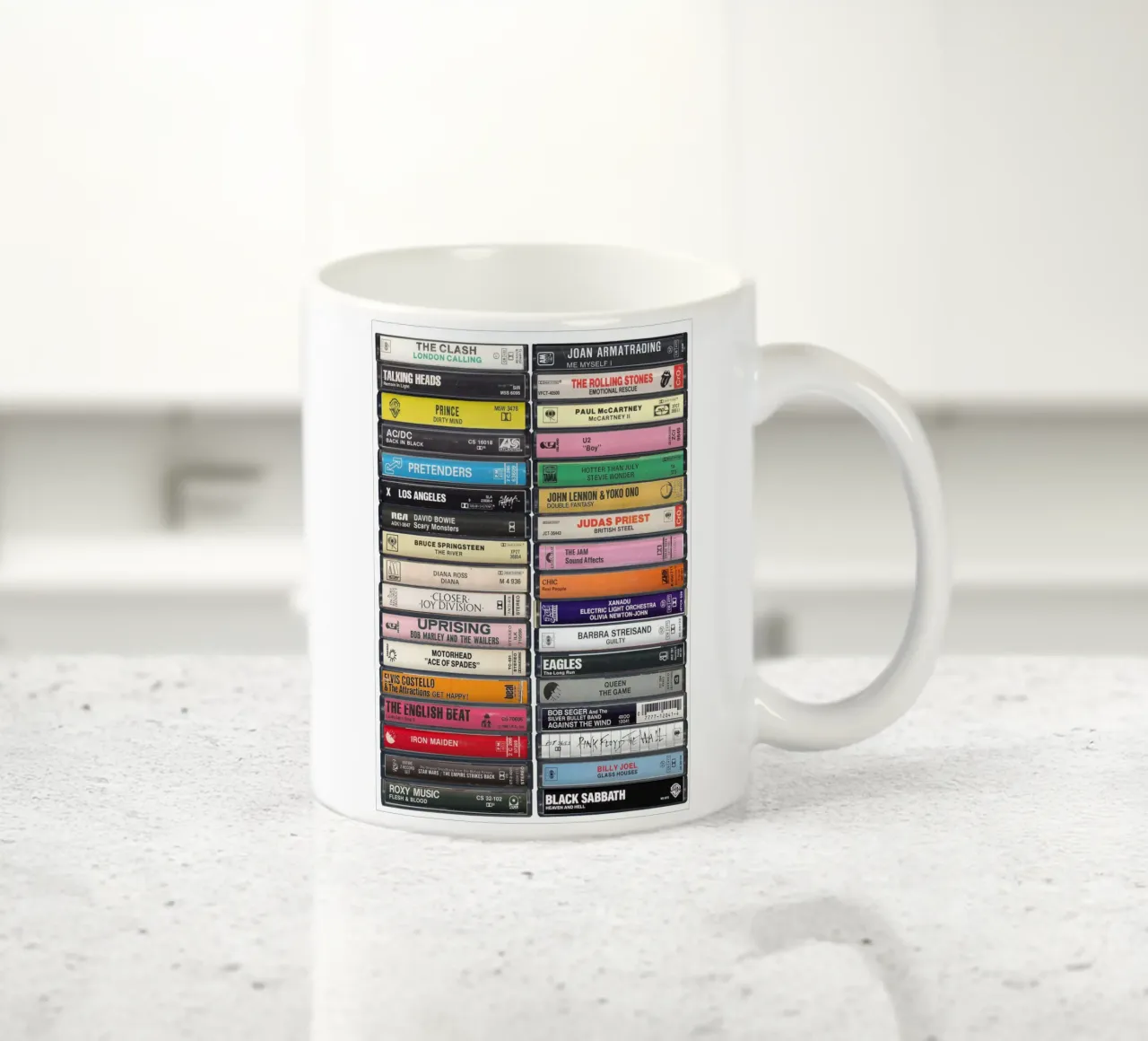 Music of 1980 - 45th Birthday Gift Idea - Born in 1980 - 80s ceramic mug by MrMustardPrints