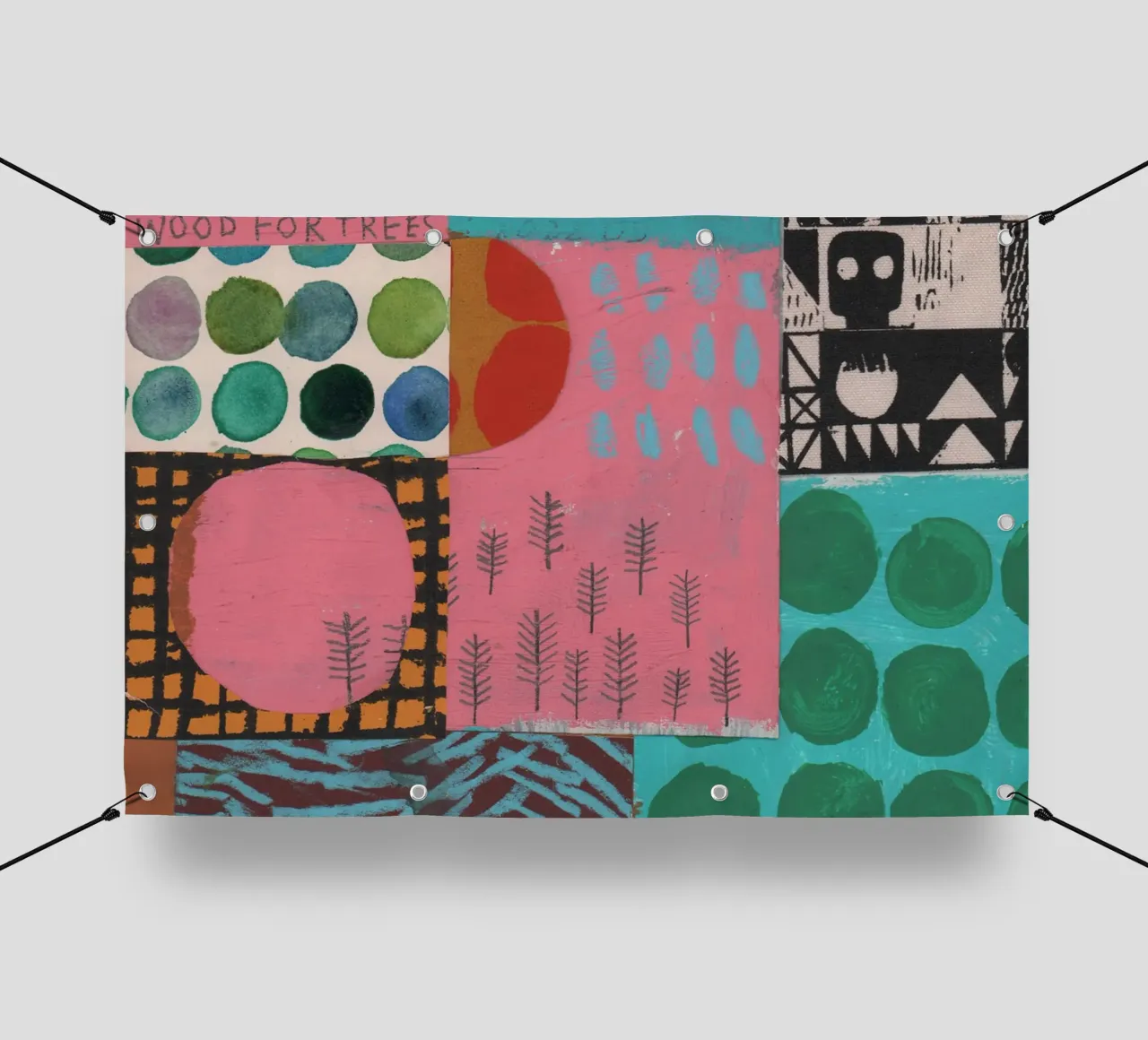 Legno per alberi, 2023 telo in pvc da Stacey Stubbs