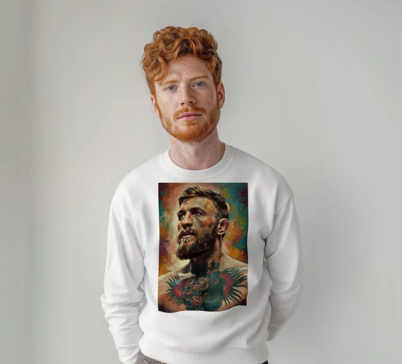 Conor McGregor UFC-Kämpfer abstrakte Kunst Sweatshirt von Lembayung art