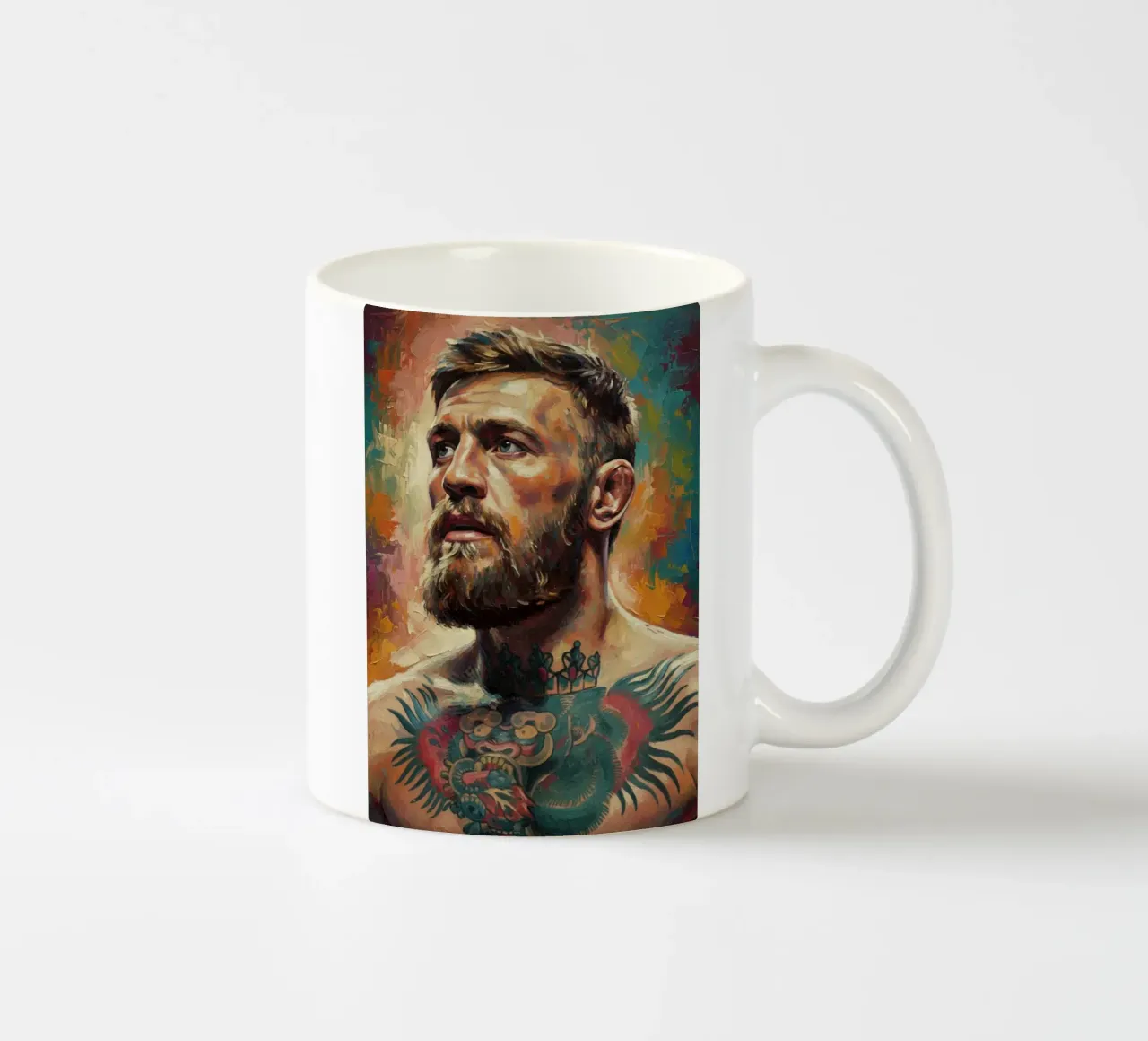 Conor McGregor UFC vechter abstracte kunst keramische mok van Lembayung art