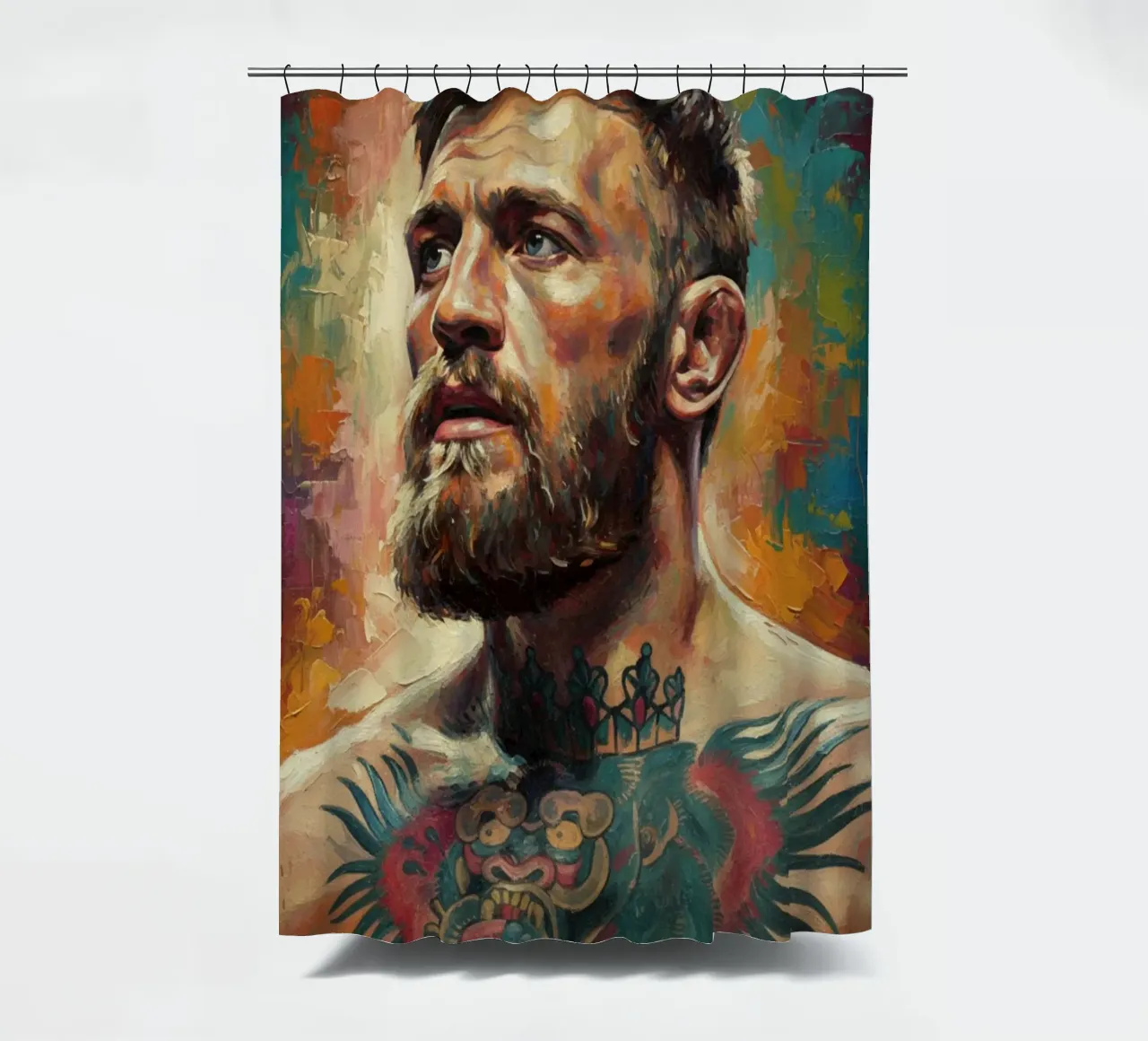 Conor McGregor UFC-Kämpfer abstrakte Kunst Duschvorhang von Lembayung art