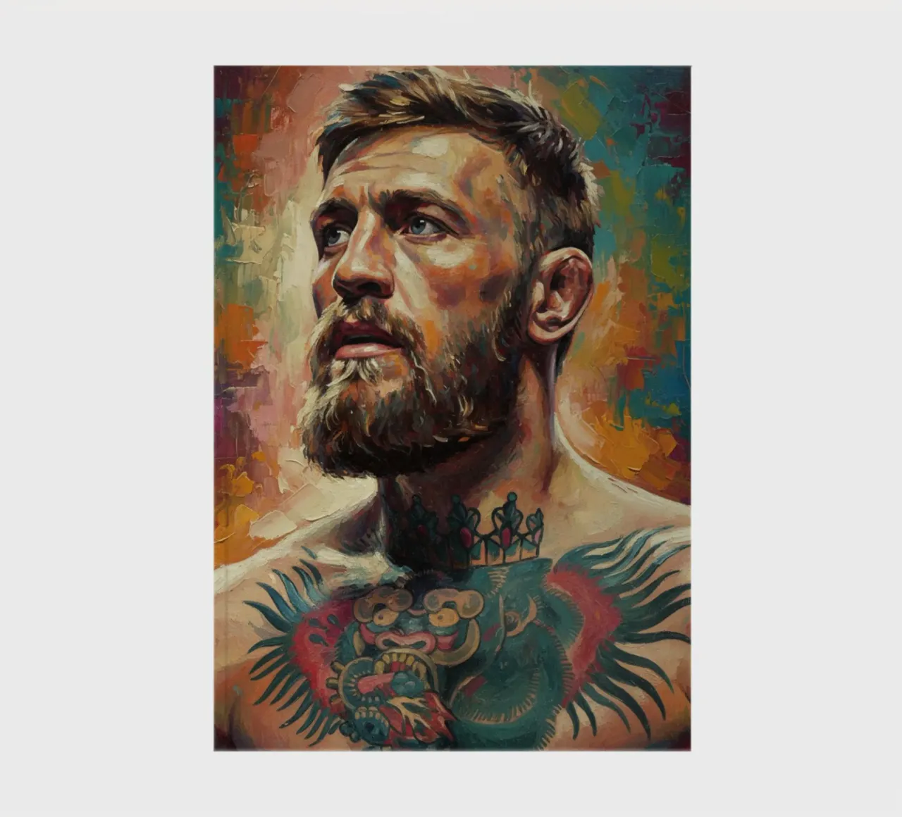 Conor McGregor UFC fighter abstract art notebook by Lembayung art