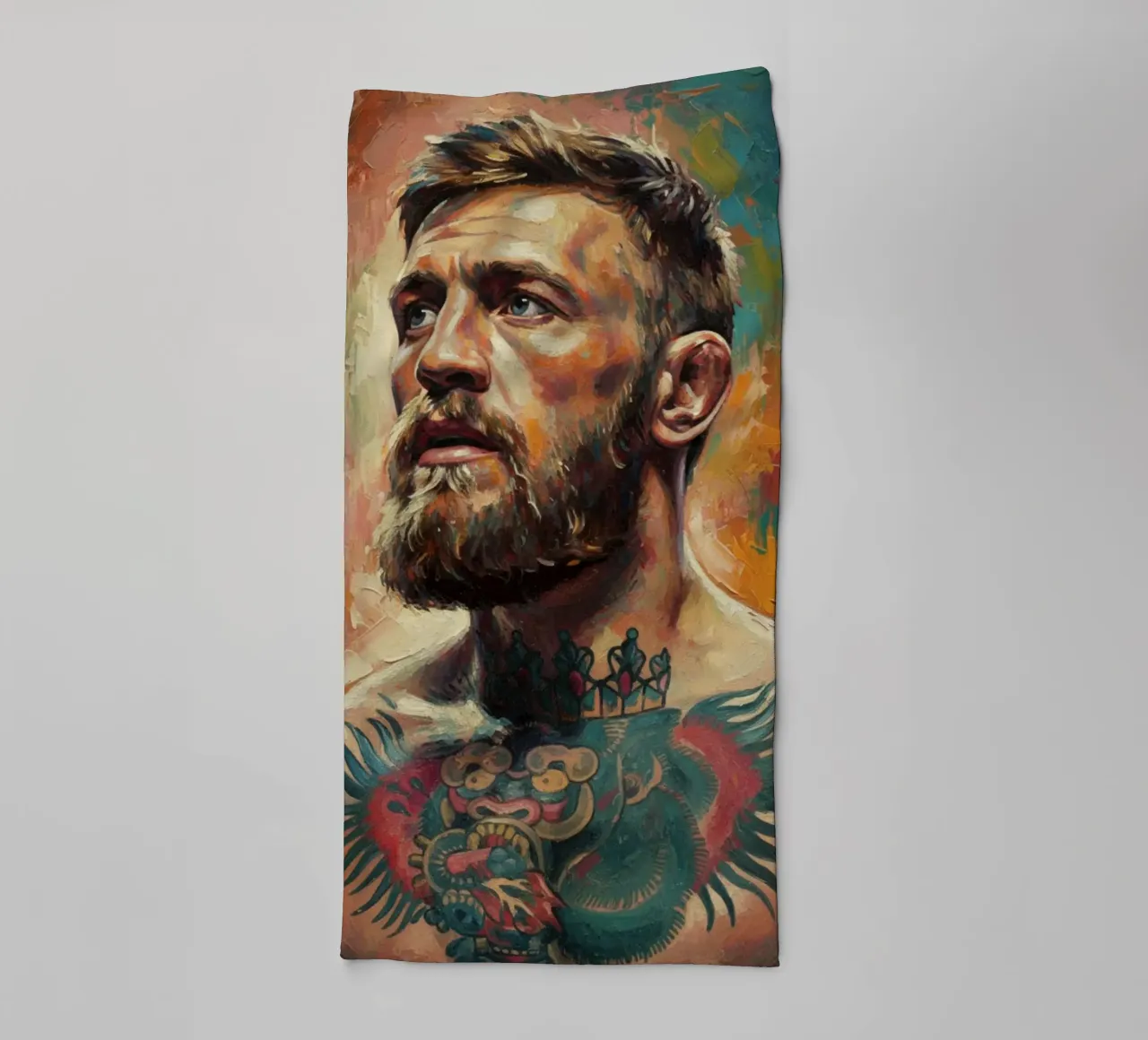 Conor McGregor UFC fighter abstract art towel by Lembayung art