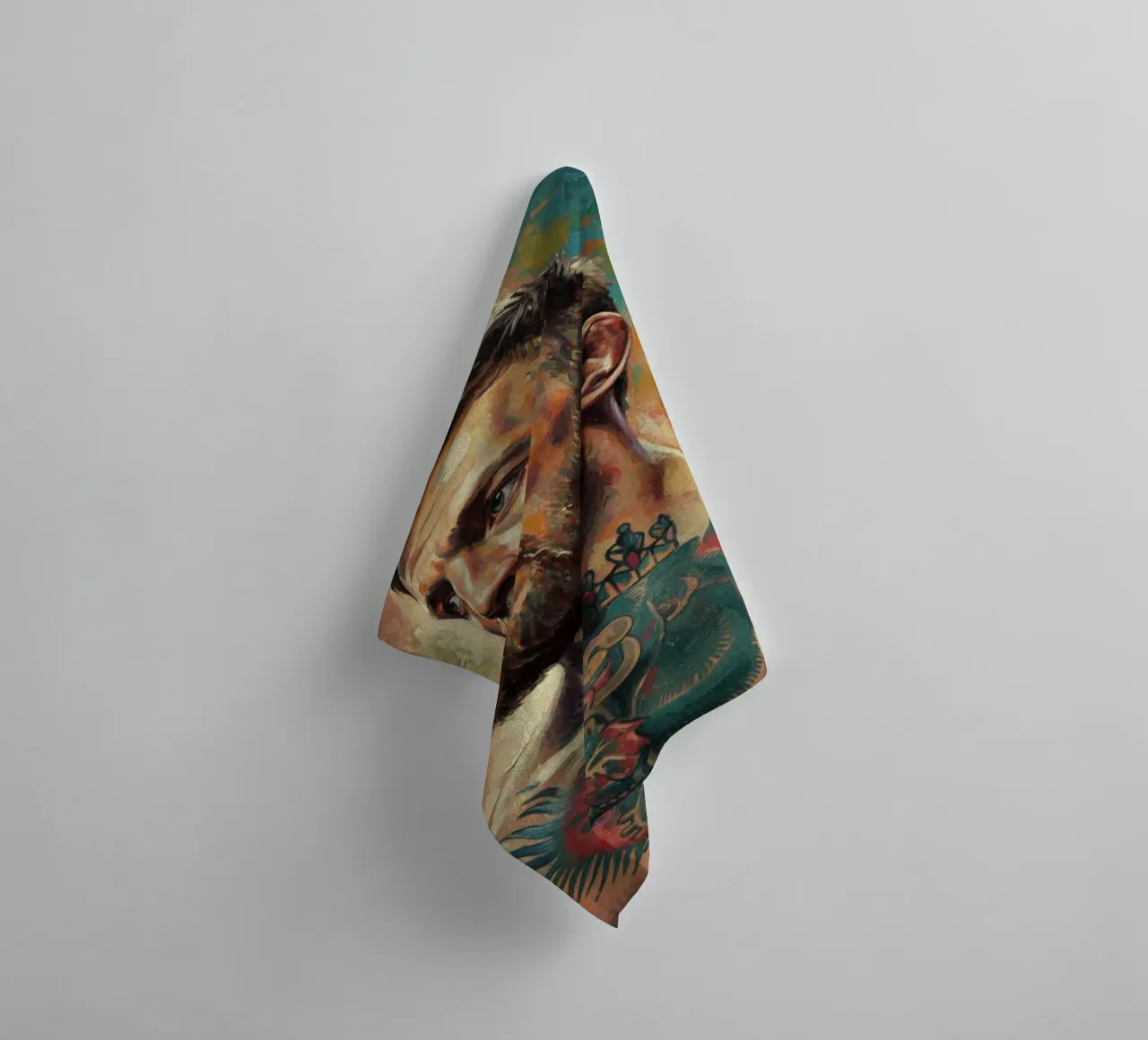 Conor McGregor UFC fighter abstract art towel by Lembayung art