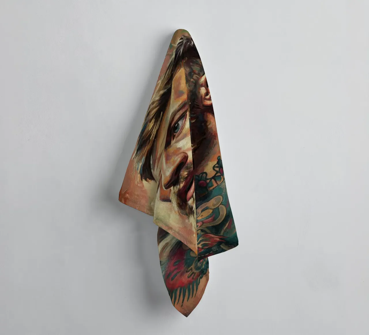 Conor McGregor UFC fighter abstract art towel by Lembayung art