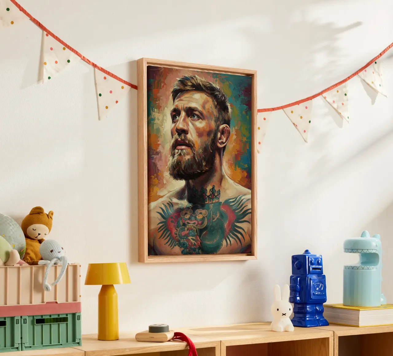 Conor McGregor UFC vechter abstracte kunst canvas van Lembayung art
