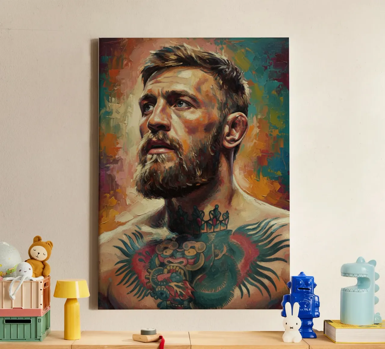 Conor McGregor UFC vechter abstracte kunst canvas van Lembayung art