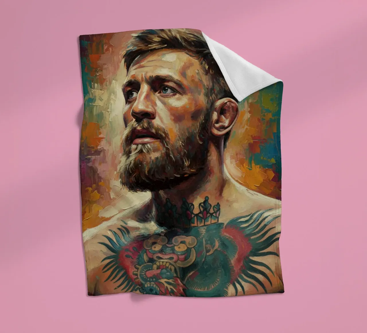 Conor McGregor UFC-Kämpfer abstrakte Kunst Fleecedecke von Lembayung art