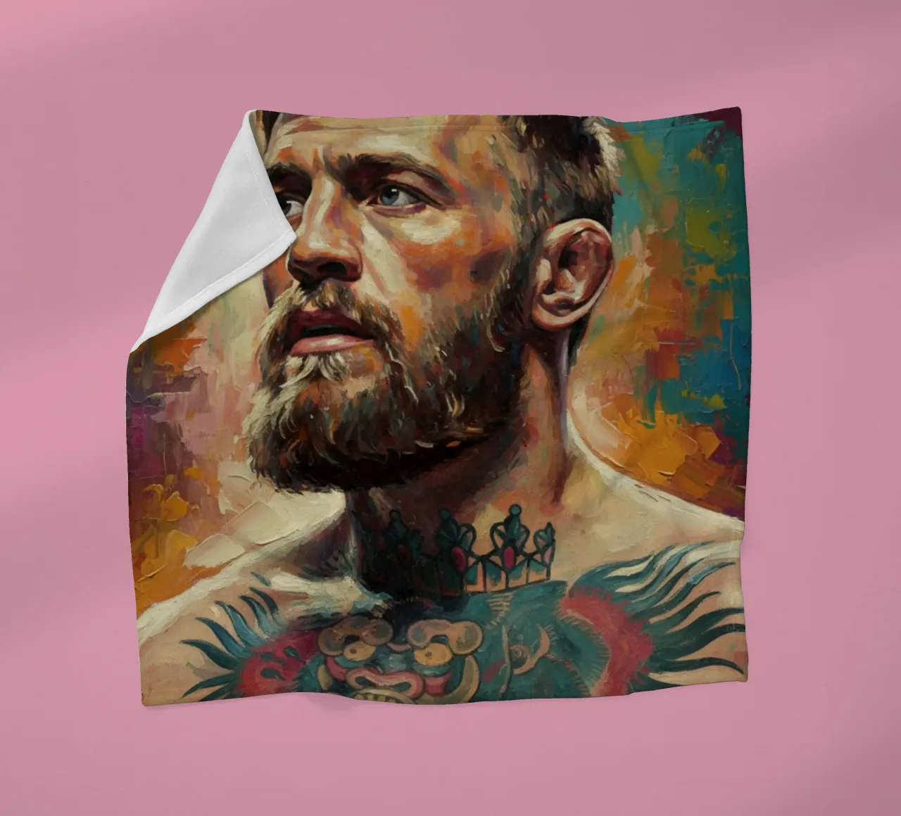 Conor McGregor UFC-Kämpfer abstrakte Kunst Fleecedecke von Lembayung art